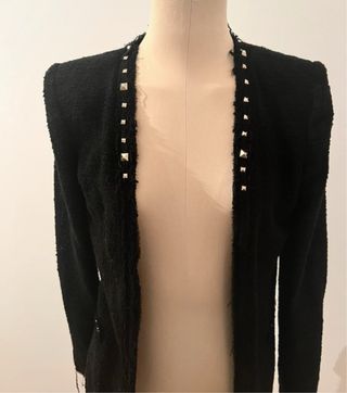 Americana tweed Zara tachuelas