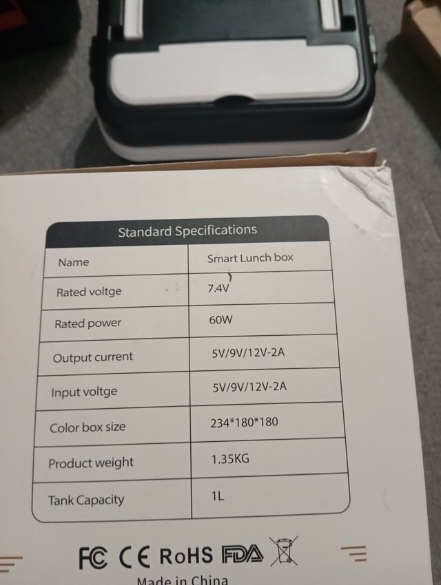 Fiamera elettrica 1L smart lunch box