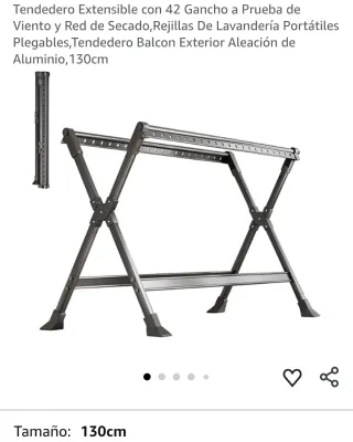 Tendedero Extensible Aluminio 130cm
