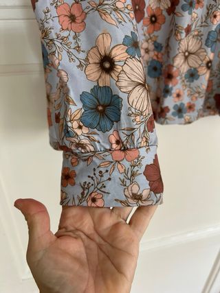 Camiseta punto flores manga larga Talla L