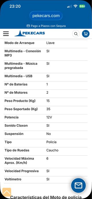 Moto Eléctrica Infantil Policía