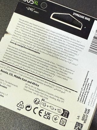 Cartucho Tinta HP 305XL Negro