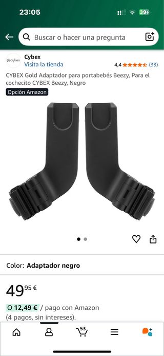 Adaptador Cybex Beezy para Silla de Coche