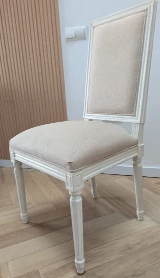 Mesa extensible madera y 6 sillas comedor