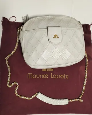 Bolso piel Maurice Lacroix blanco