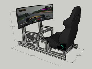 Postazione F1 Alluminio Simulatore Guida