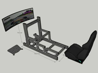 Postazione F1 Alluminio Simulatore Guida