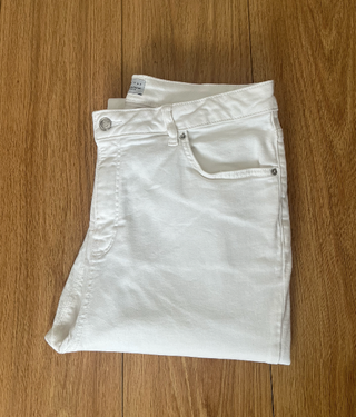 Pantalon vaquero pitillo blanco mujer