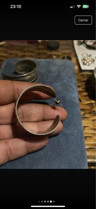 pendientes de plata estilo étnico