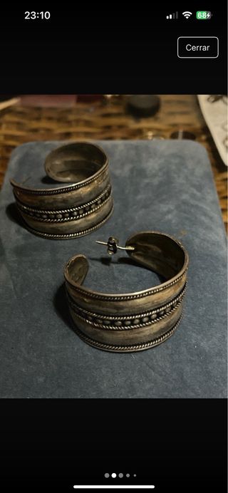 pendientes de plata estilo étnico