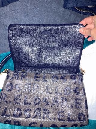 Bolso RR Piel Azul y gris