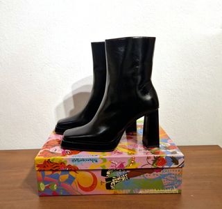 Stivaletti Jeffrey Campbell Pelle Nera Tg 41