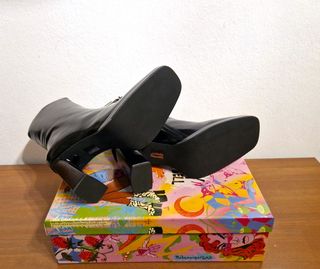 Stivaletti Jeffrey Campbell Pelle Nera Tg 41