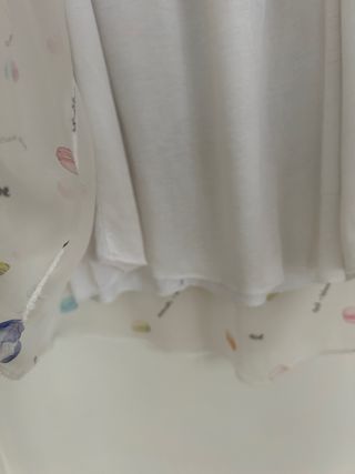 Camisa transparente manga larga estampada