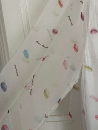 Camisa transparente manga larga estampada