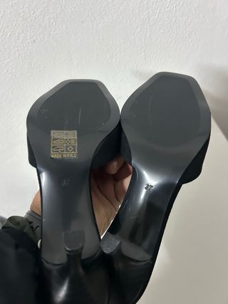 Sabot donna nero tacco tg 37 nuovo