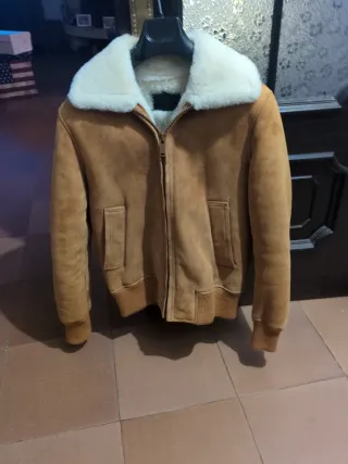 Cazadora Aviador Sandro Beige/Marrón