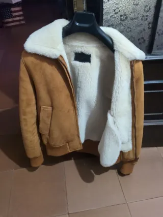 Cazadora Aviador Sandro Beige/Marrón