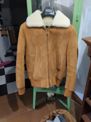 Cazadora Aviador Sandro Beige/Marrón