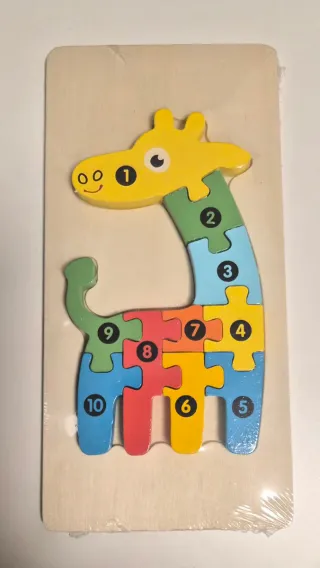 Puzzle de madera numerada