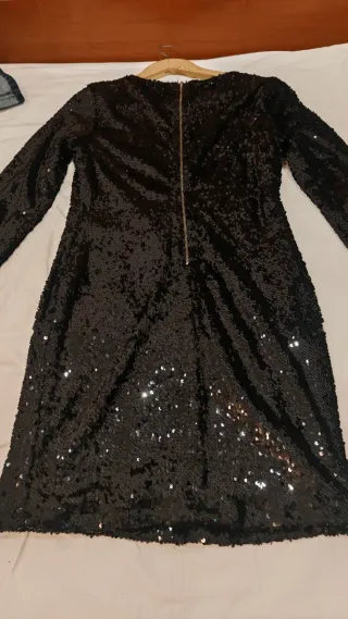 Vestido negro lentejuelas