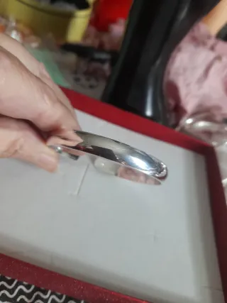 Esclava abierta plata 925 con marca