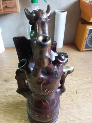 Botijo antiguo cerámica Cuenca. Artesania  pura.