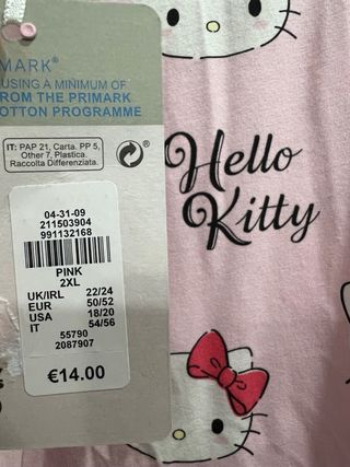 Pantalón Pijama Hello Kitty Rosa Talla Única