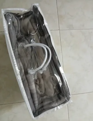 Completo letto in pile plaid grigio