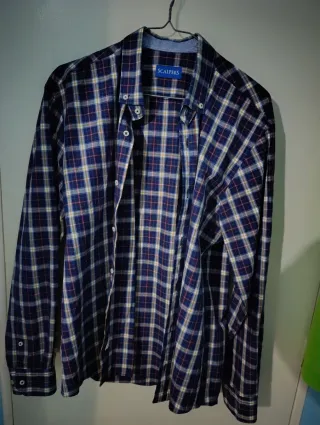 Camisa Scalpers Caballero Cuadros Azul