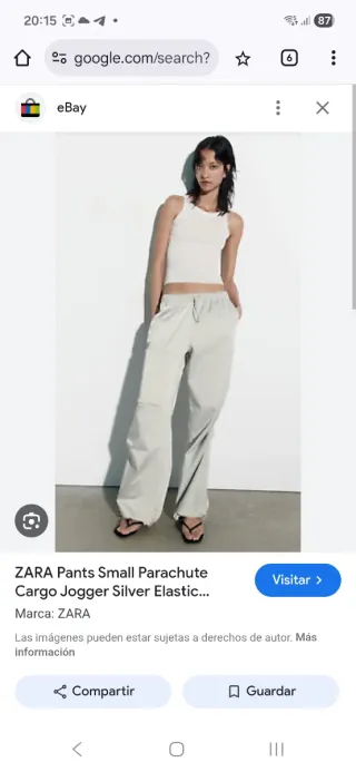 Pantalón Zara Gris tiene algo descosido el bajo