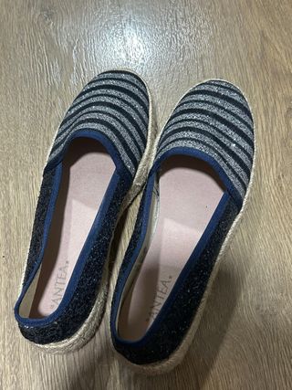 Alpargatas ANTEA azul marino con purpurina