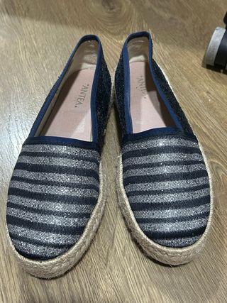 Alpargatas ANTEA azul marino con purpurina