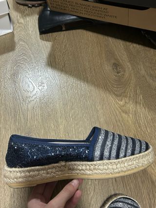 Alpargatas ANTEA azul marino con purpurina
