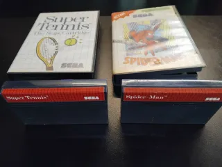 Jogos Sega Master System - Super Tennis e Spider-M