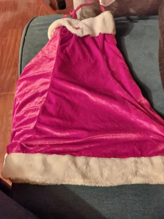 Vestido Mamá Noelia niña rosa/rojo