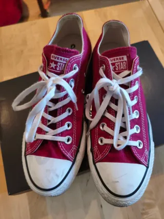 Converse doble suela bajas burdeos