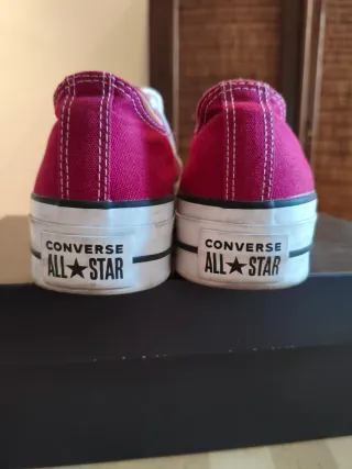Converse doble suela bajas burdeos
