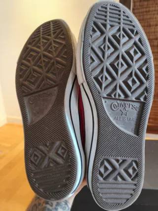 Converse doble suela bajas burdeos