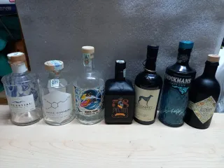 Bottiglie di Gin Vuote - 6 Pezzi