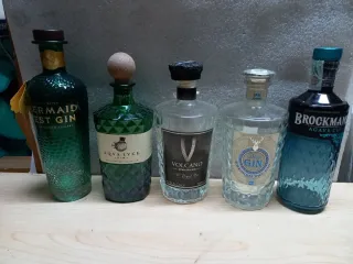 Bottiglie di Gin Vuote - 6 Pezzi