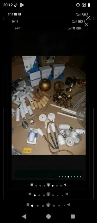 Lote material montaje lámparas