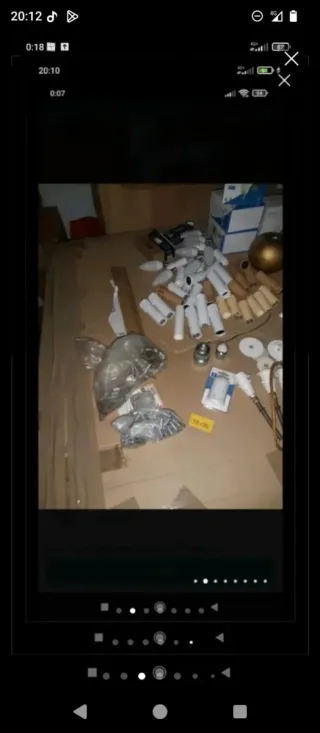 Lote material montaje lámparas