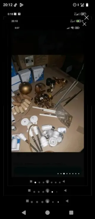 Lote material montaje lámparas