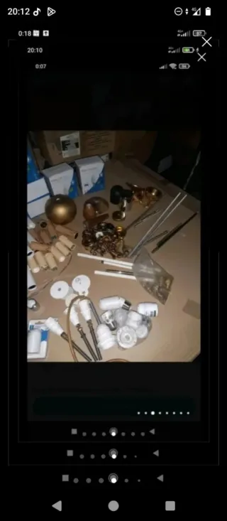 Lote material montaje lámparas