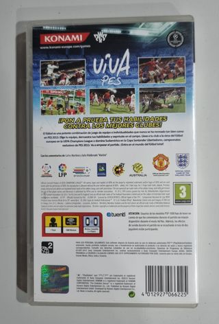 PES 2013 PSP Konami Fútbol Deporte