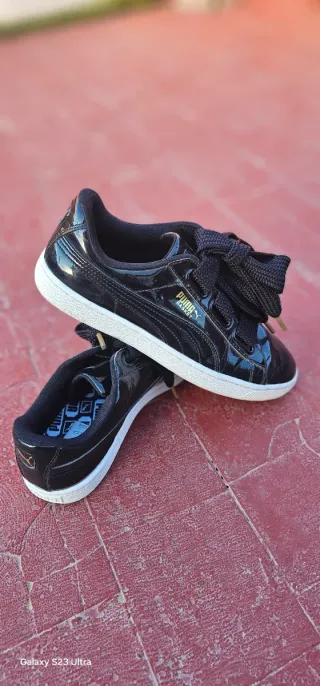 Zapatillas Puma Basket Negras Charol