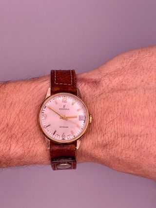 Festina Antichoc Reloj Vintage con Fecha