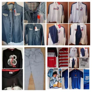 Chándal Puma Blanco y Azul Talla M Camiseta Camisa