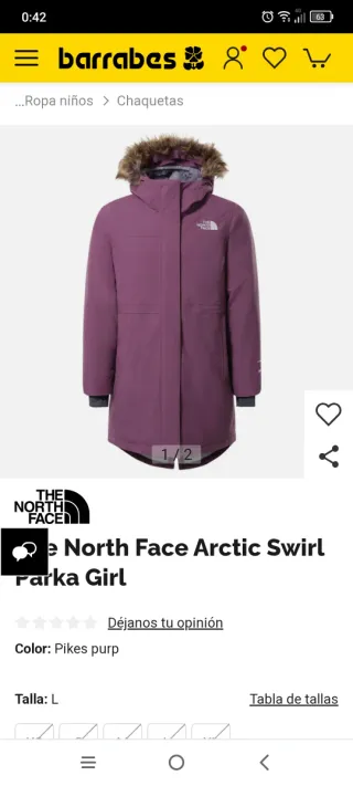 The North Face Arctic Swirl Parka Girl L